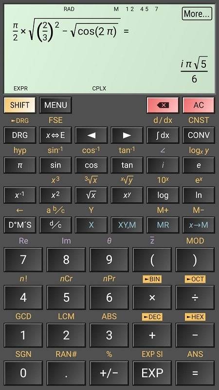 HiPER Scientific Calculator Скриншот 2