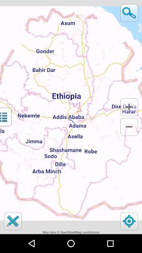 Map of Ethiopia offline Schermafbeelding 1