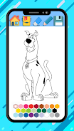 Scooby coloring doo cartoon ga ဖန်သားပြင်ဓာတ်ပုံ 1