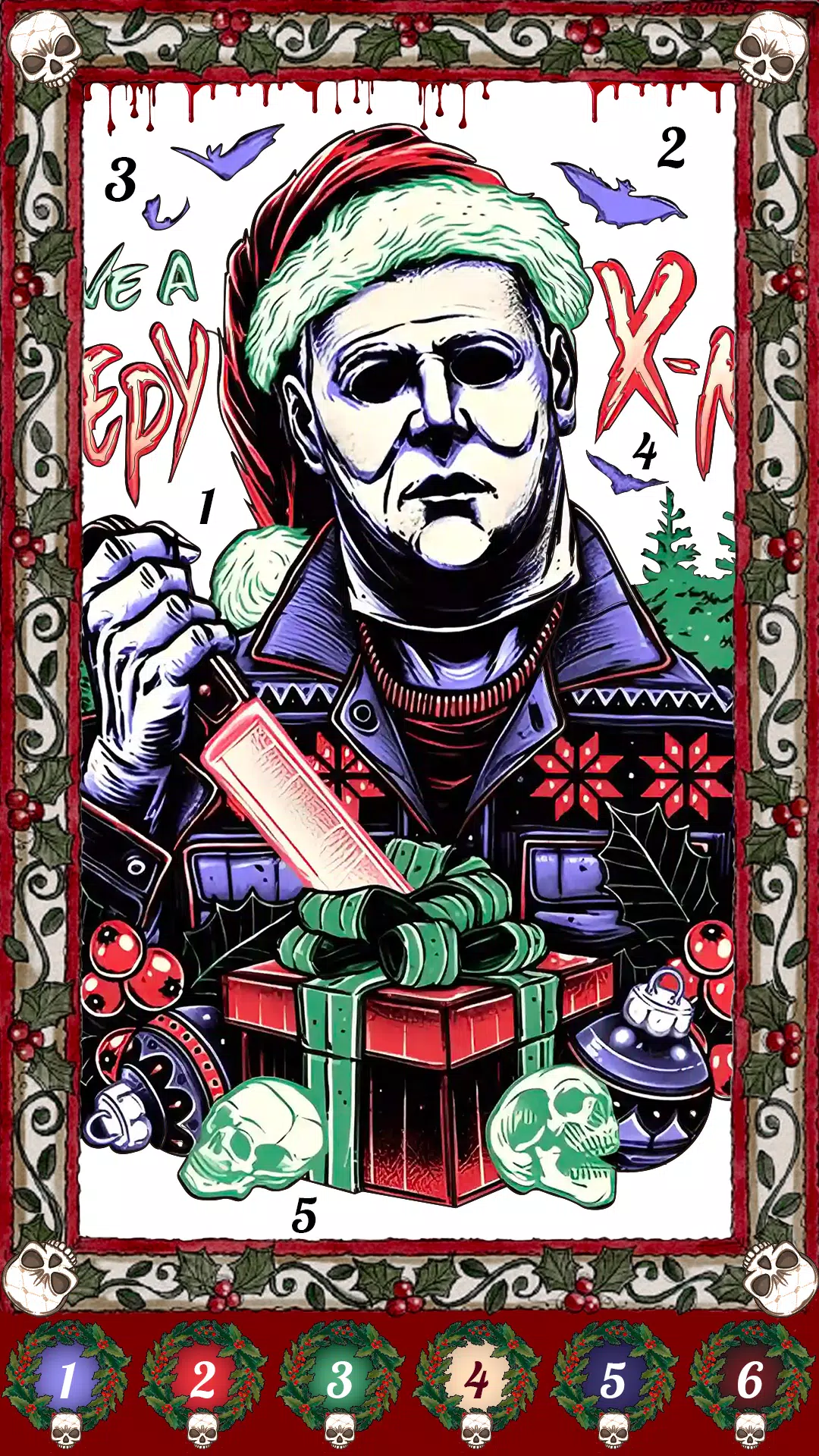 Dark Christmas Coloring Game Скриншот 4