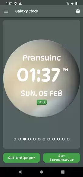Galaxy Clock Live Wallpapers Schermafbeelding 4