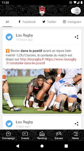 LOU Rugby Schermafbeelding 3