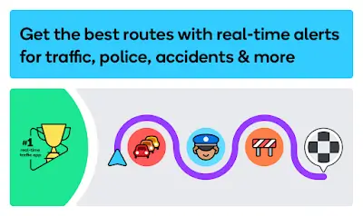 Waze Navigation & Live Traffic スクリーンショット 1