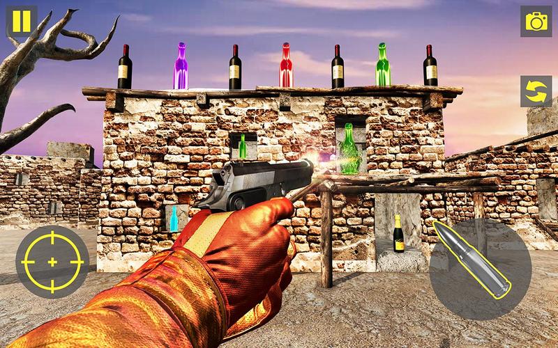 Real 3D Bottle Shooting Game Captura de tela 3