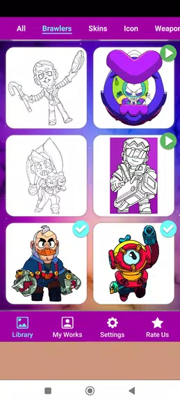 Coloring Book of Brawl S. Fans Screenshot 2