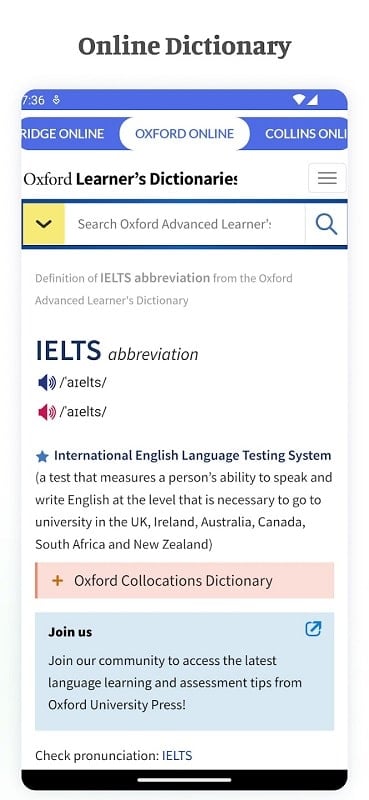 Oxford Vocabulary Ekran Görüntüsü 1