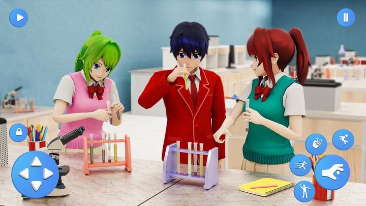 Anime Highschool Girl Life Sim Schermafbeelding 2