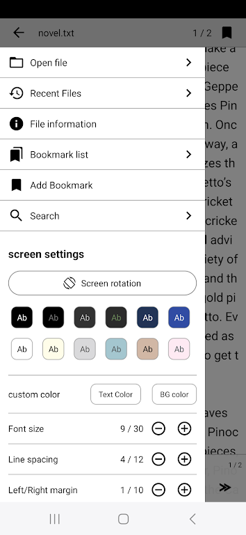 Readbook - Text Viewer Ekran Görüntüsü 2