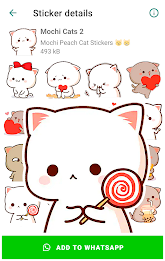 Mochi Cat Stickers for WhatsAp Скриншот 2