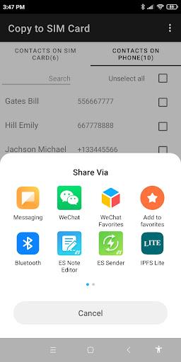 Copy to SIM Card スクリーンショット 3