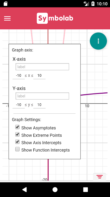 Symbolab Graphing Calculator Schermafbeelding 4