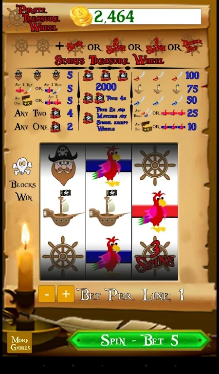 Pirate Treasure Wheel Screenshot 1