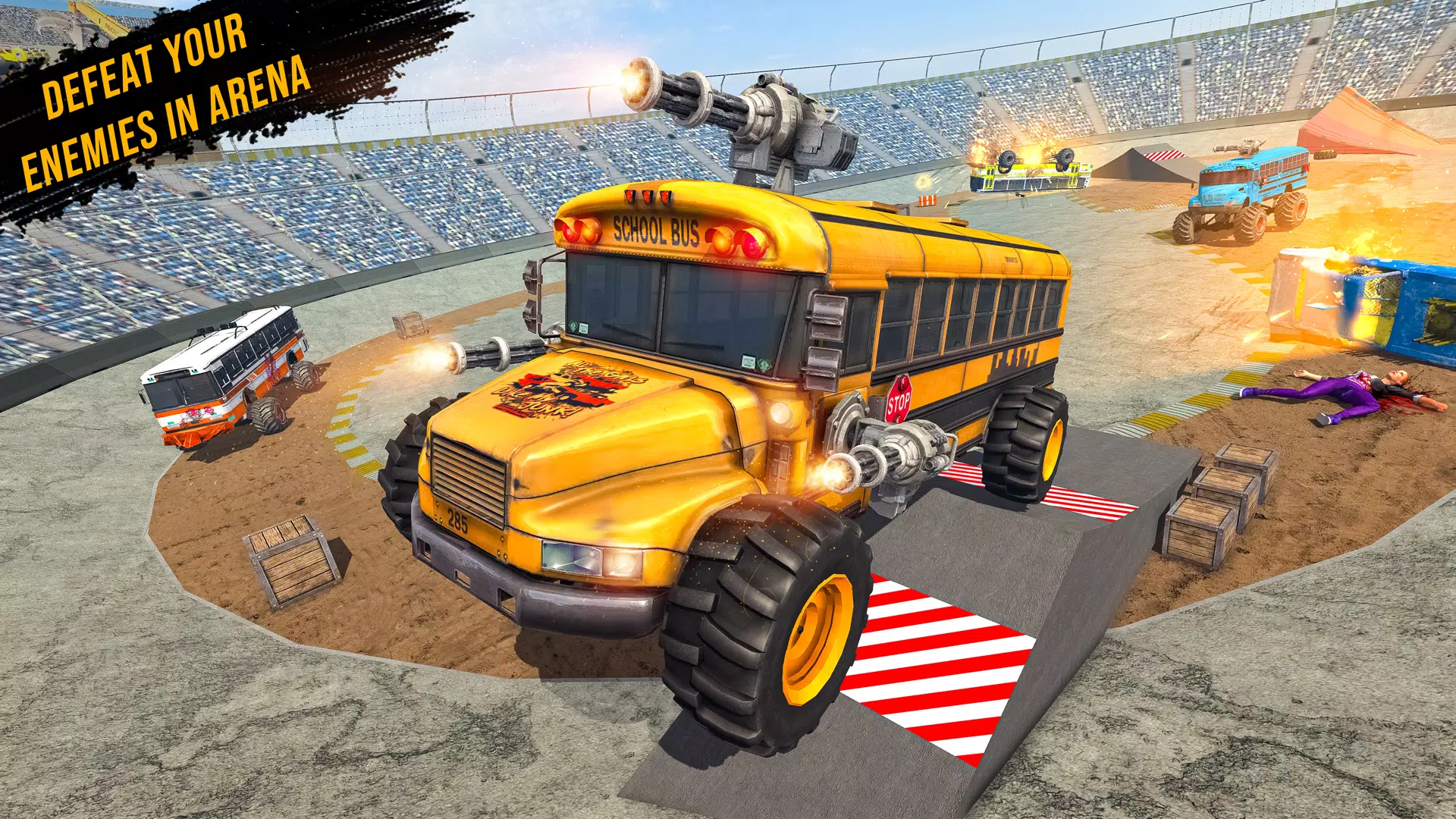 Monster Bus Derby Destruction Screenshot 1