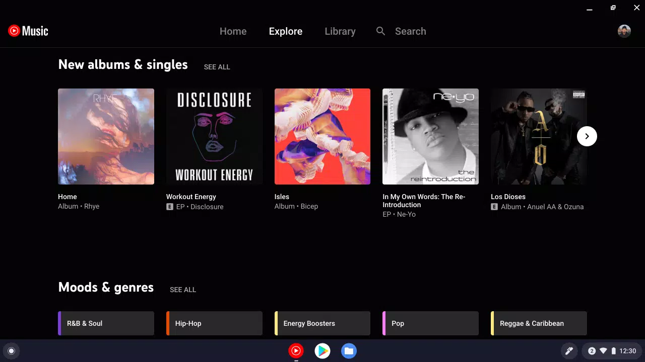 YouTube Music for Chromebook Screenshot 2