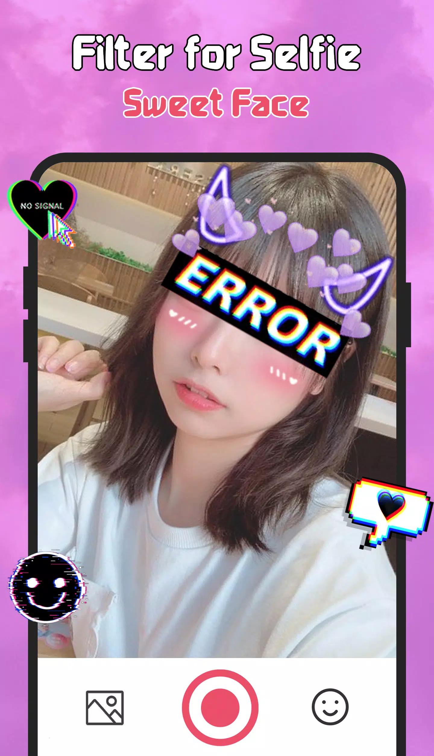 Filter for Selfie - Sweet Face スクリーンショット 1