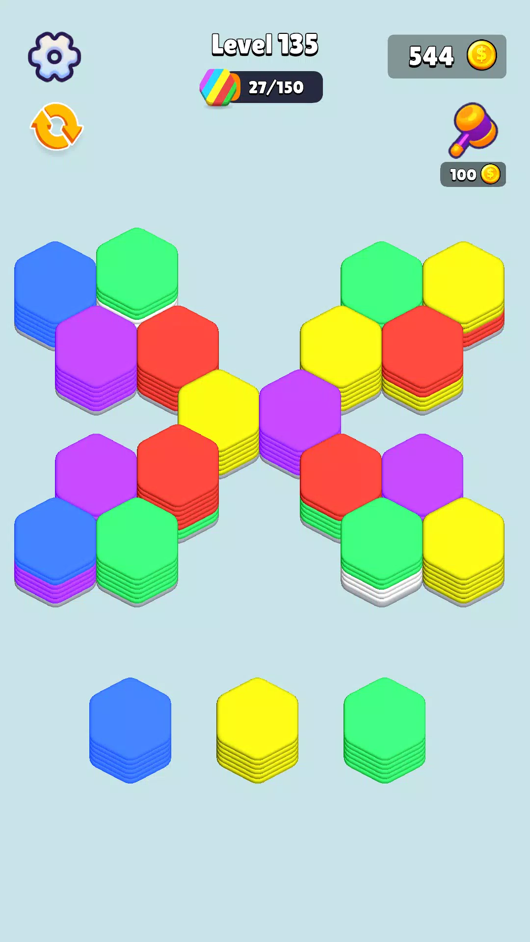 Stack Hexa Sort: Puzzle Match ภาพหน้าจอ 4