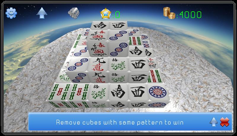 Mahjong 3D Cube Solitaire Ekran Görüntüsü 1