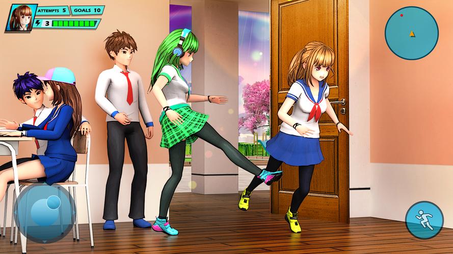 School Love Life: Anime Games Captura de pantalla 1