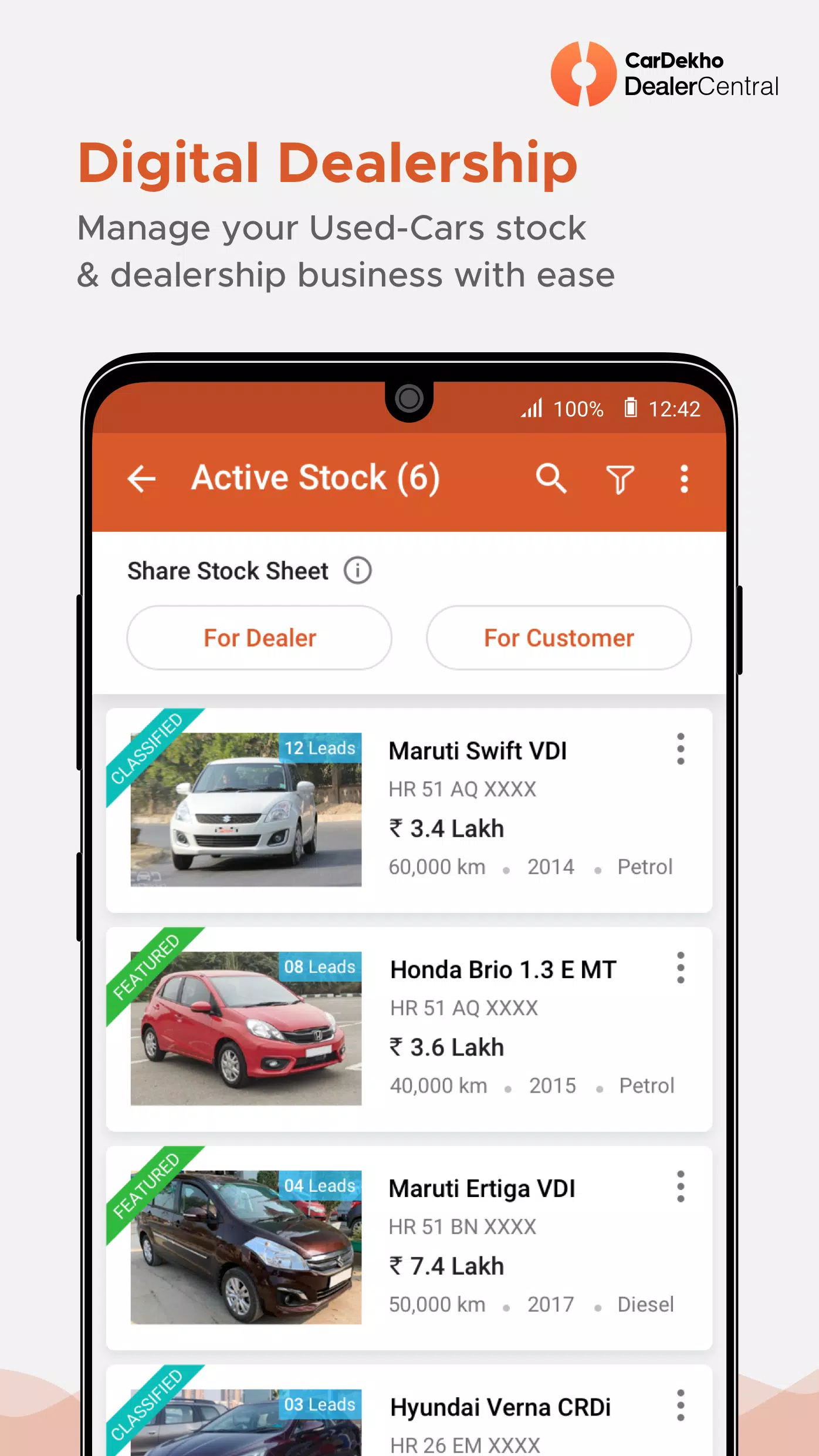 CarDekho DealerCentral Скриншот 1