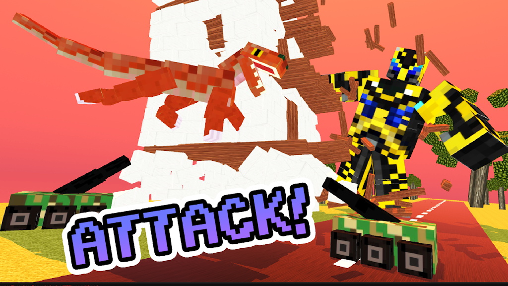 Blocky Titan Raptor Assault স্ক্রিনশট 3