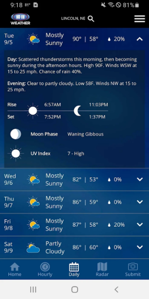 10/11 NOW Weather स्क्रीनशॉट 1