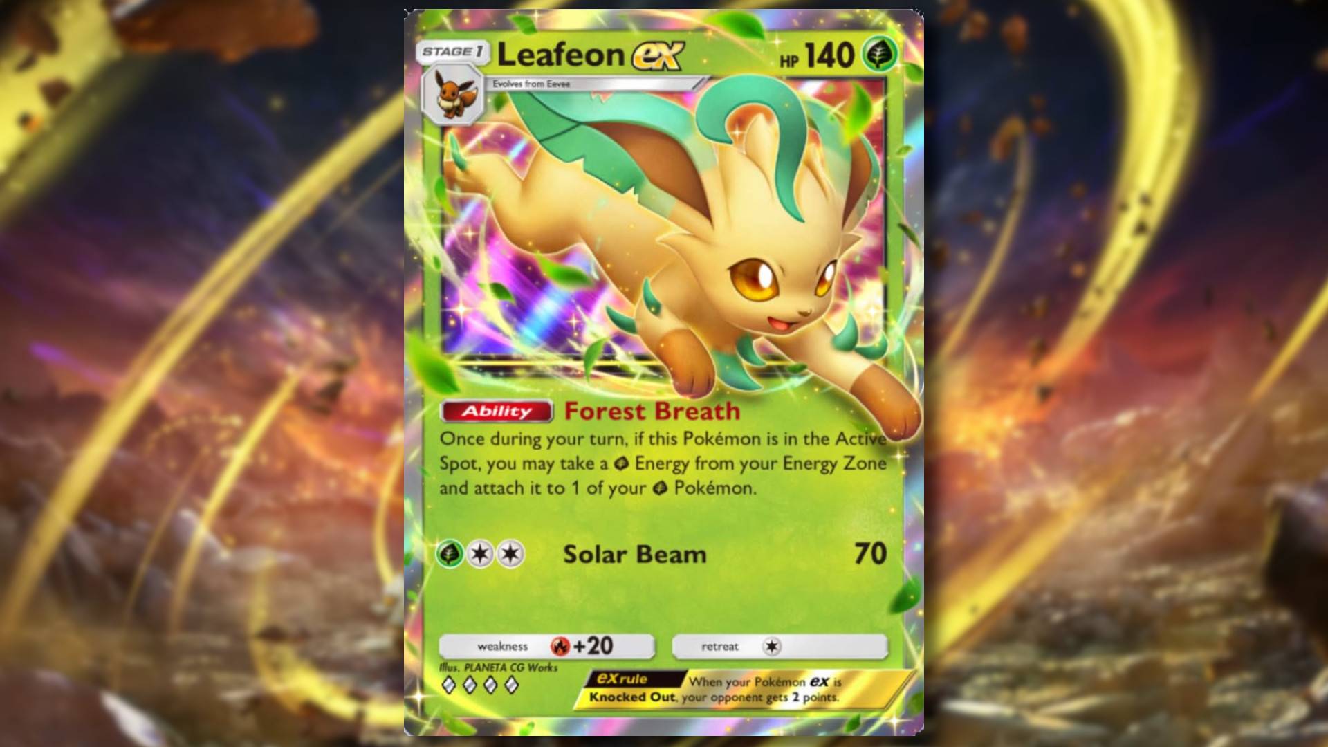 Best Leafeon Ex mazzi nella tasca di Pokemon TCG