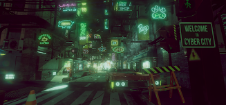 VR Cyberpunk City 스크린샷 3