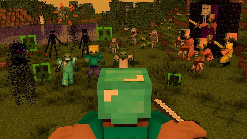 Minecraft: Zombie and Mutant Capture d'écran 1