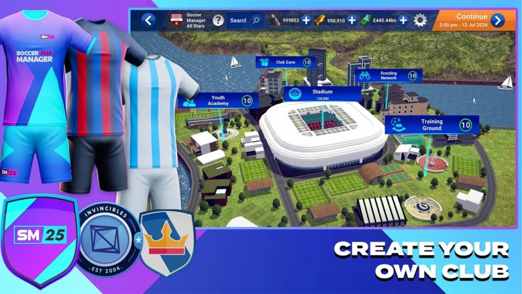 Soccer Manager 2025 estreia no Android e domina com 90 ligas