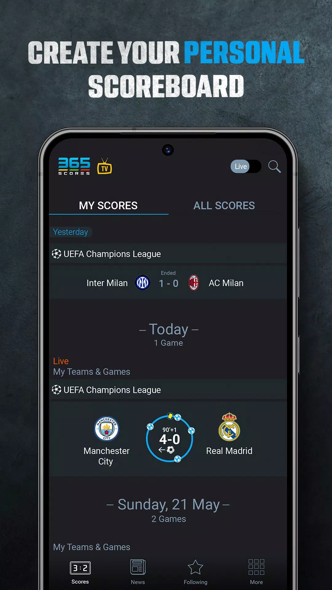 365Scores Schermafbeelding 2