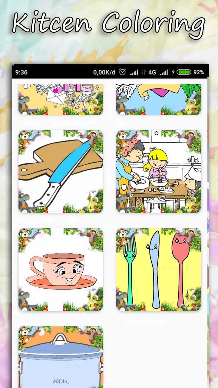 Coloring Kitchen Cooking page Captura de pantalla 2
