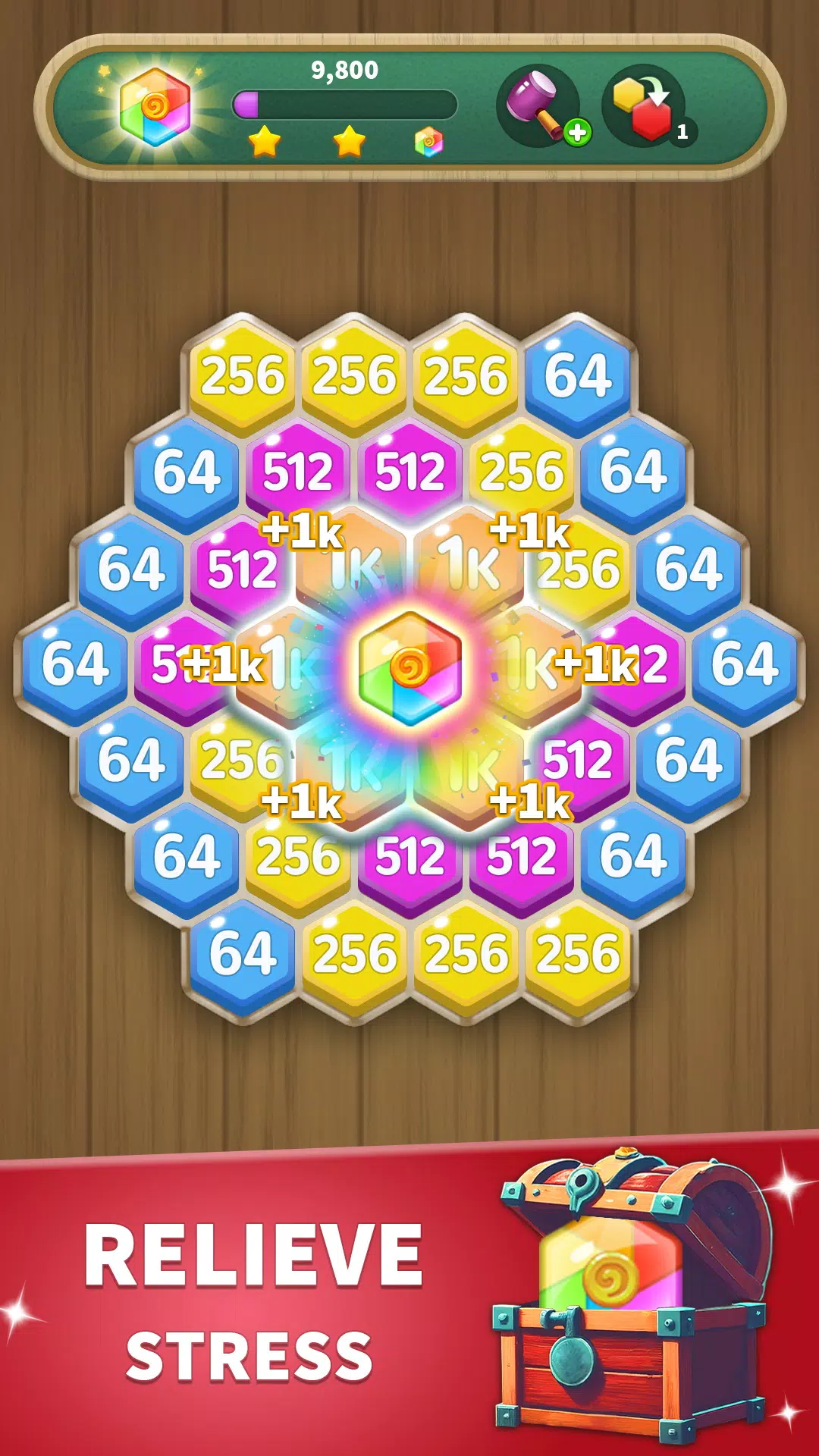 Hexa Connect: 2048 Puzzle Capture d'écran 3