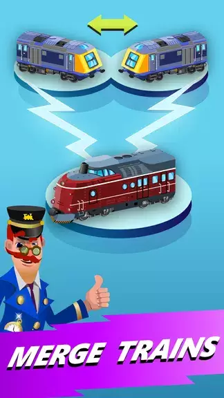 Train Merger Idle Train Tycoon Zrzut ekranu 1