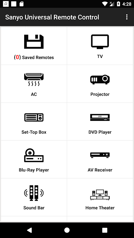 Sanyo Universal Remote スクリーンショット 1