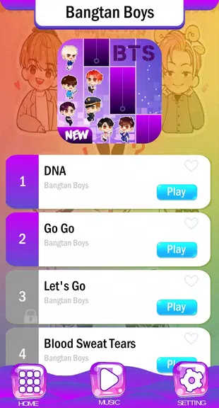 BTS Chibi Piano Tiles ภาพหน้าจอ 1