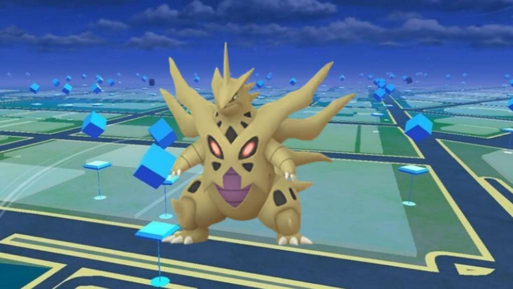 Shiny Mega Tyranitar on the Pokemon GO map