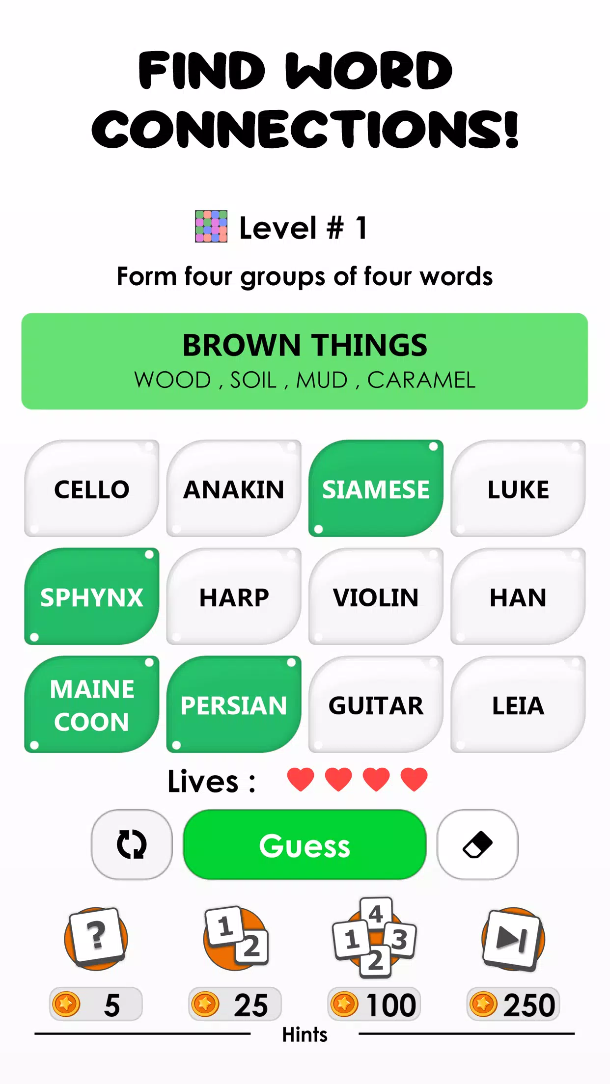 Words: Associations Word Game Tangkapan skrin 1