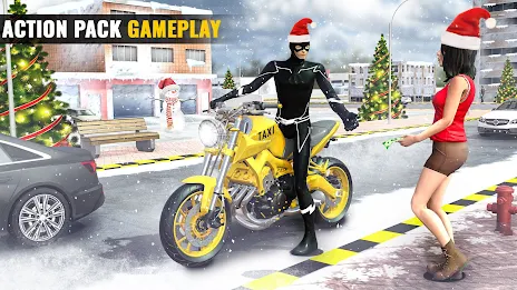 Superhero Bike Taxi Bike Games 스크린샷 3