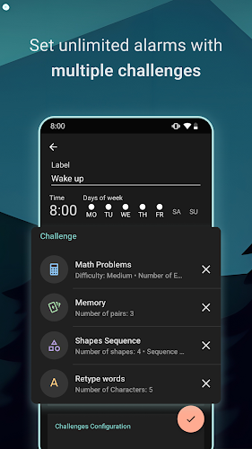 Schermata Challenges Alarm Clock 2