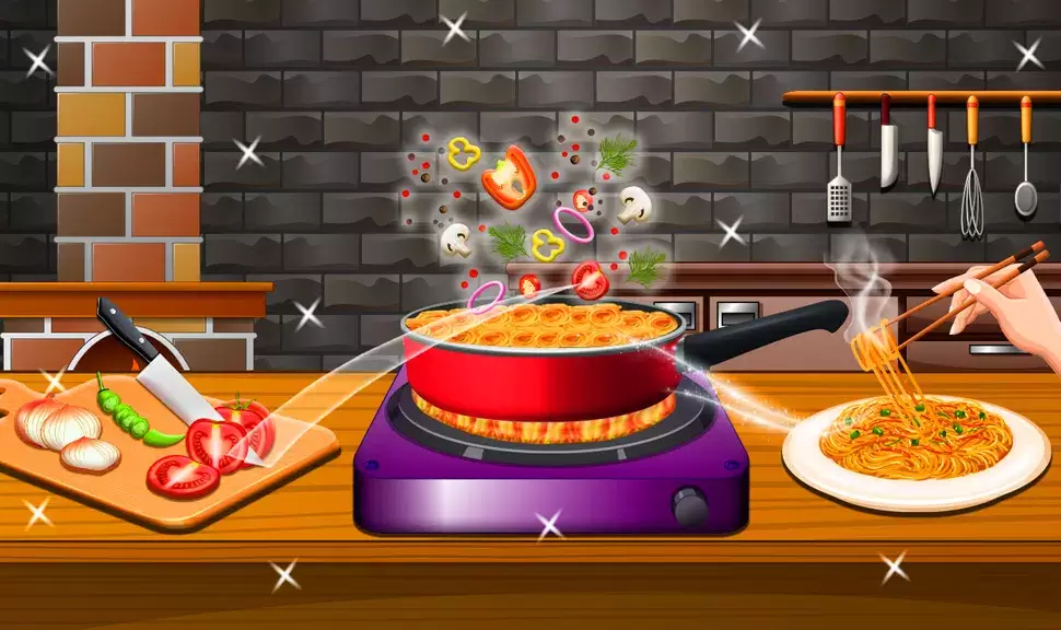 Crispy Noodles Cooking Game Screenshot 2