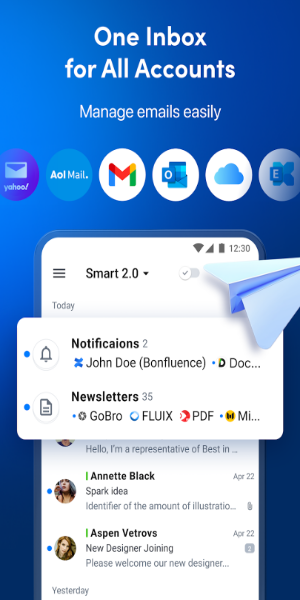 Spark AI Mail – スマートなメールアプリ スクリーンショット 1