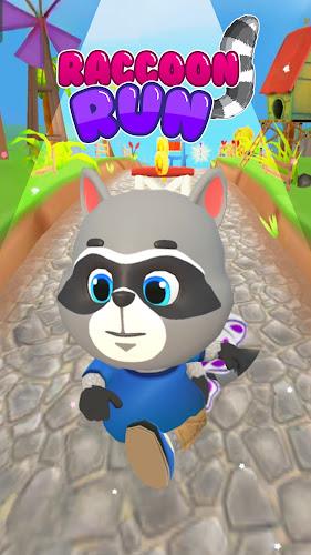 Raccoon Fun Run: Running Games ဖန်သားပြင်ဓာတ်ပုံ 3