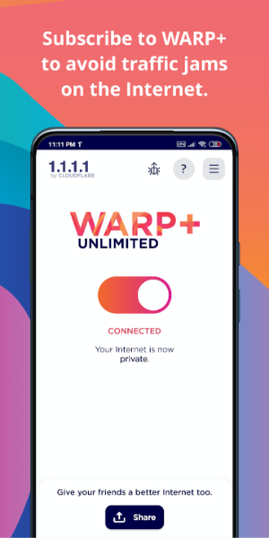 1.1.1.1 + WARP: Safer Internet スクリーンショット 3