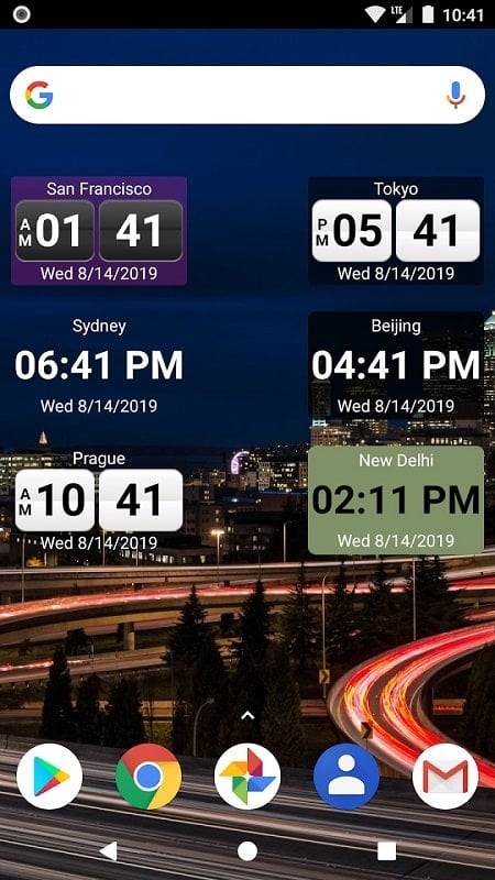 World Clock Widget 2024 Pro स्क्रीनशॉट 2