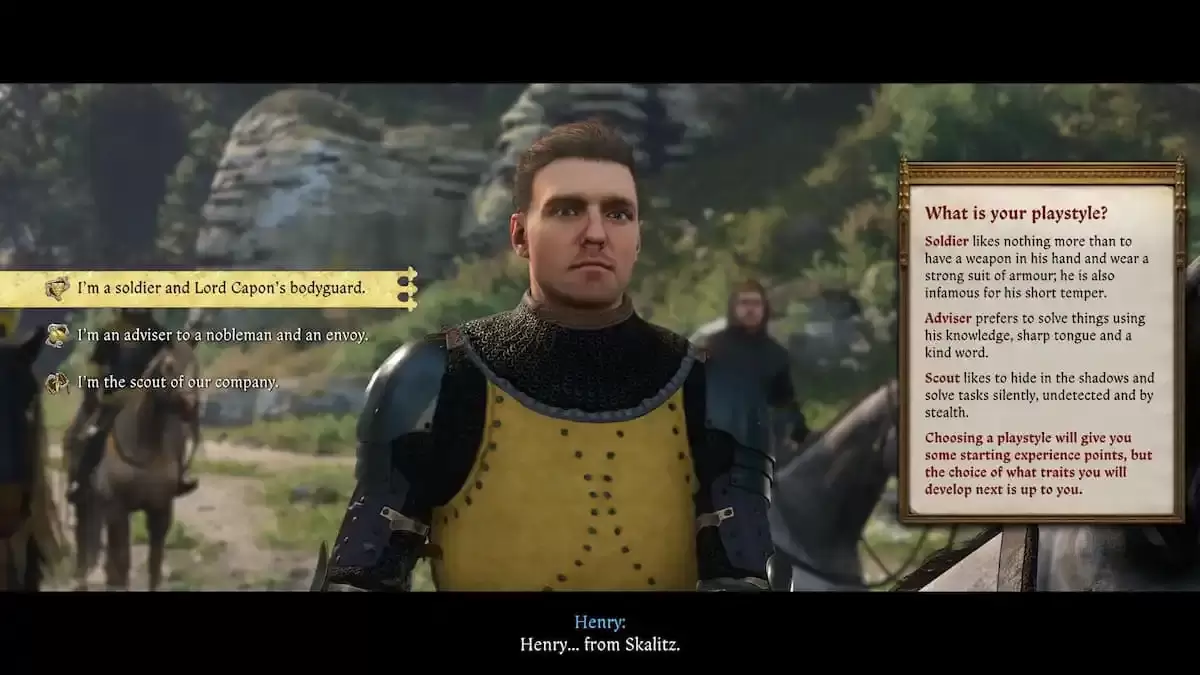 Kingdom Come Deliverance 2 Options de dialogue du capitaine Thomas