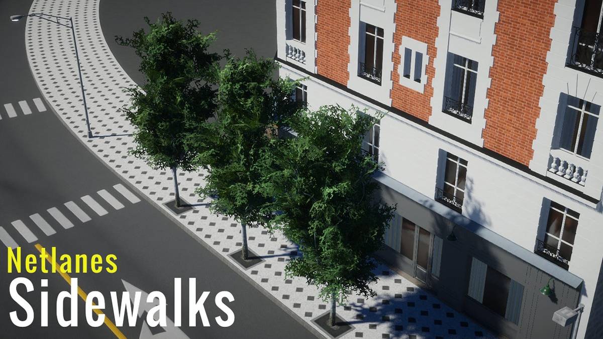 Netlanes Walkways & Paths is een geweldige mod voor steden Skyline 2