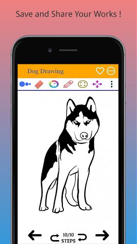How to Draw Dog Step by Step Captura de pantalla 3