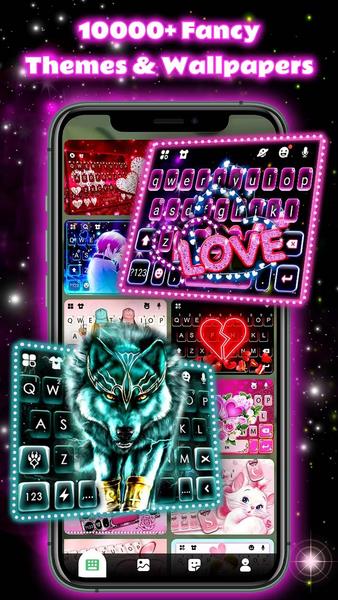 Neon Love Teclado Captura de pantalla 3