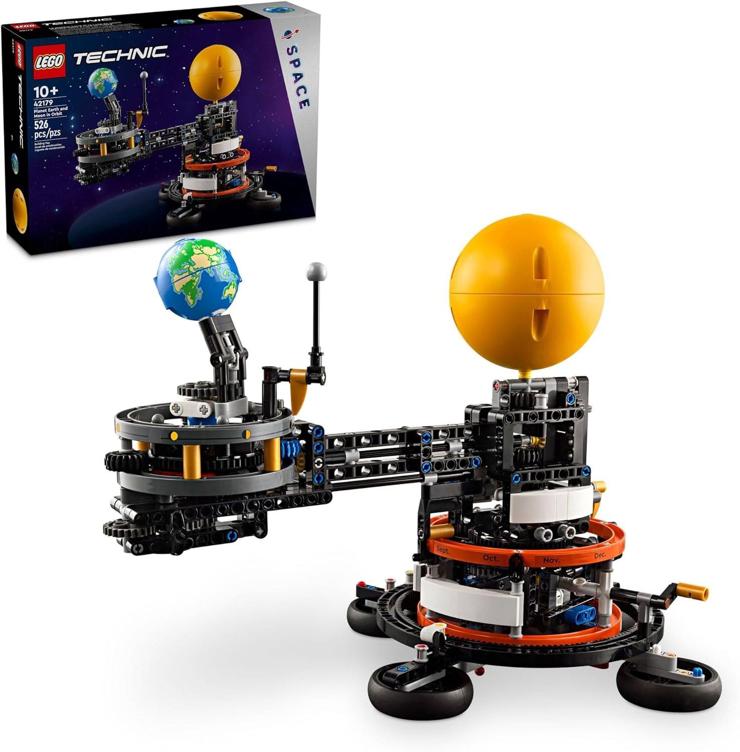 LEGO Planet Earth and Moon in Orbit