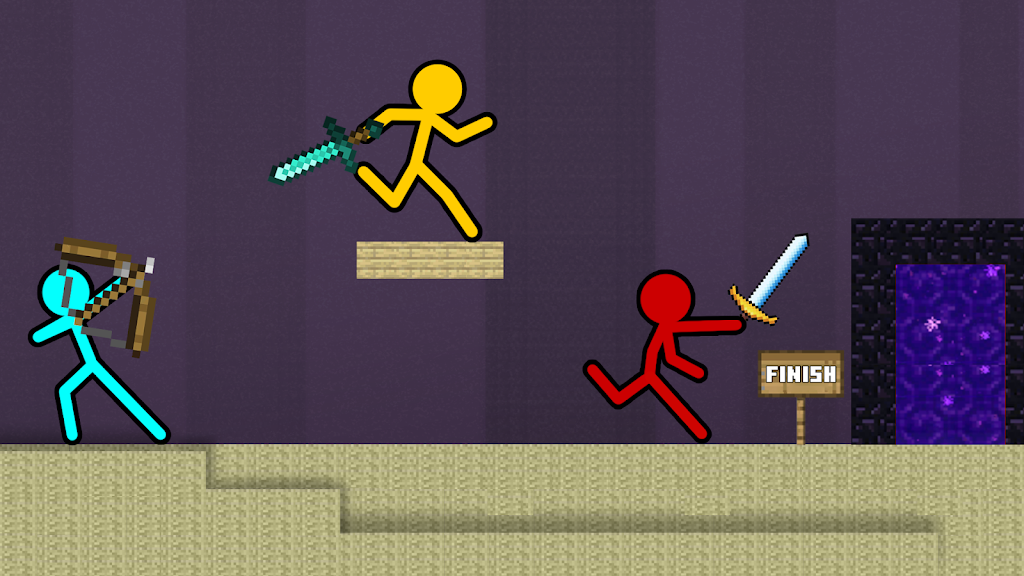 Stick-man Craft Fighting Game Screenshot 2